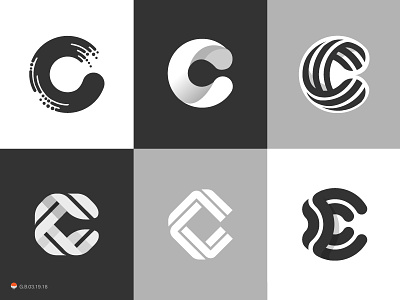 c's experiment icon identity logo mark sketch symbol typography