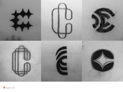 C WIP experiment icon identity logo mark sketch symbol typography