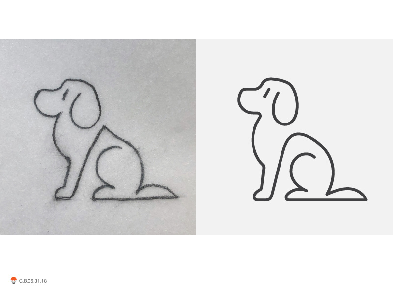 Line Dogs experiment sketch icon mark identity typography symbol logo