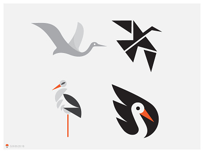 few other storks bird george bokhua icon identity logo logotype milash symbol