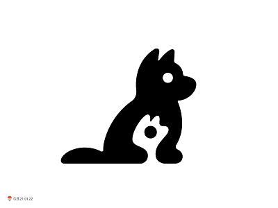 Neg Dog logo mark milash negative space