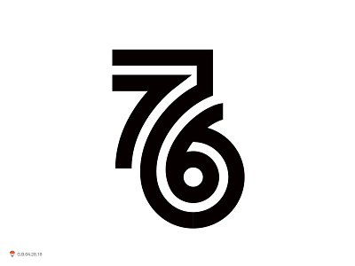 76 identity logo mark monogram symbol