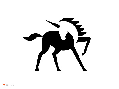 Unicorn* horse identity logo mark symbol