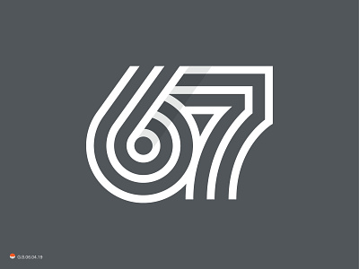 67 identiy logo mark numbers