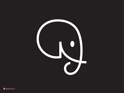 Ele elephant identity logo mark symbol