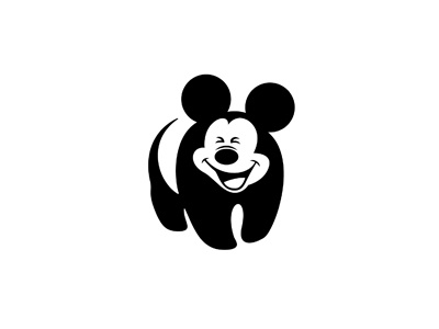 Panda on weed george bokhua logo mark milash mouse panda symbol