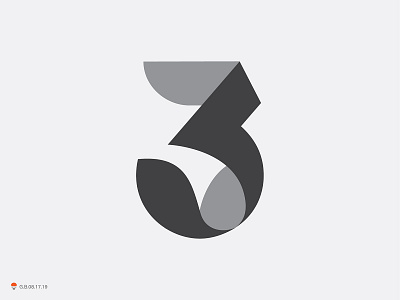 3 logo mark number symbol typography