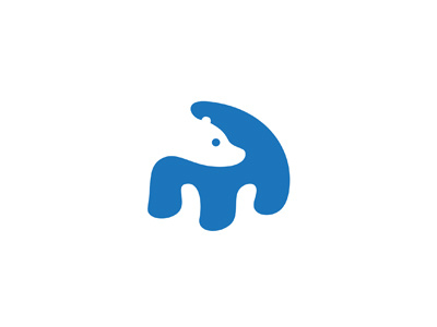 Another Bear milash bear polar george bokhua logo mark negative space