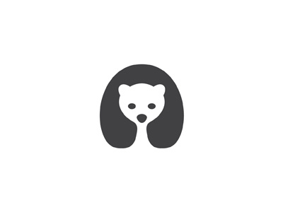 Bear32 bear logo mark milash negative space symbol