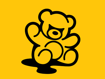 pissed teddy branding design identity illustration logo