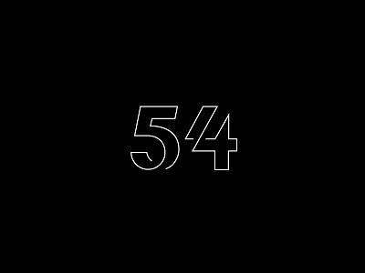54 five four numbers typography