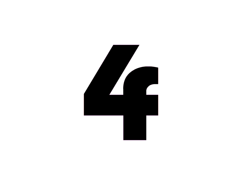 4 four logo mark number symbol typography