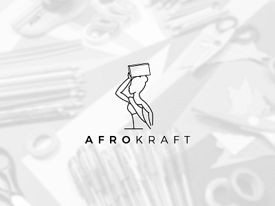 Afro Kraft african woman afro afrocraft brand branding craft craftlogo girls logo icon illustration logo modern vector woman logo