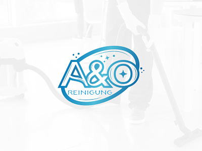 A O Reinigung branding clean cleaning design emblem logo creative round flat icon logo logo design reinigung typography vector