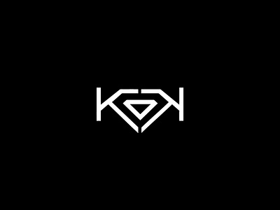 KK Diamond 2019 2019 trends animation brand branding design diamond emblem logo creative round flat icon identity illustrator kk logo logo design minimal modern type typography vector