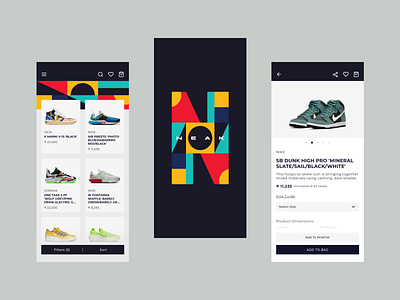 Sneakers App UI Exploration branding clean app design design illustration india logo minimal sneakers ui uipractice website concept