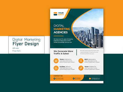 Digital Marketing Agency Promotion flyer design template