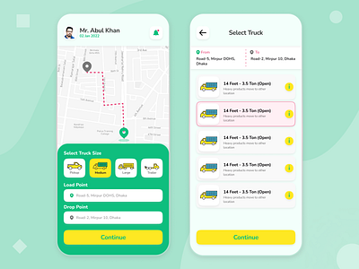 Truck Rent App UI Design Concept