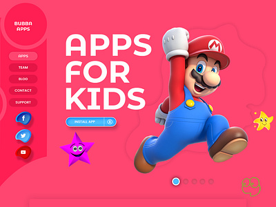 Web for kids! color design header exploration homepage illustration kid app kid art kid webpage kids landing page kids web ui ux web for kids website