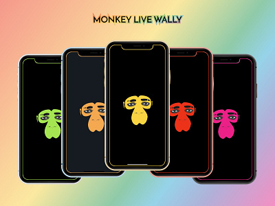 MONKEY LIVE WALLPAPER - for iphone animation illustraion monkey logo monkeystiks new wallpaper wallpapers wally