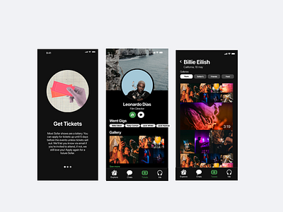 Music Event App - Screens