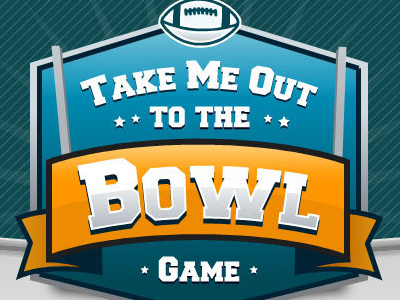 Take me Out to the Bowl Game bowl design football game infographic sport