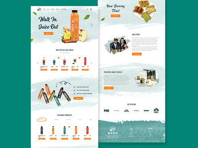 juice bar ebsite design