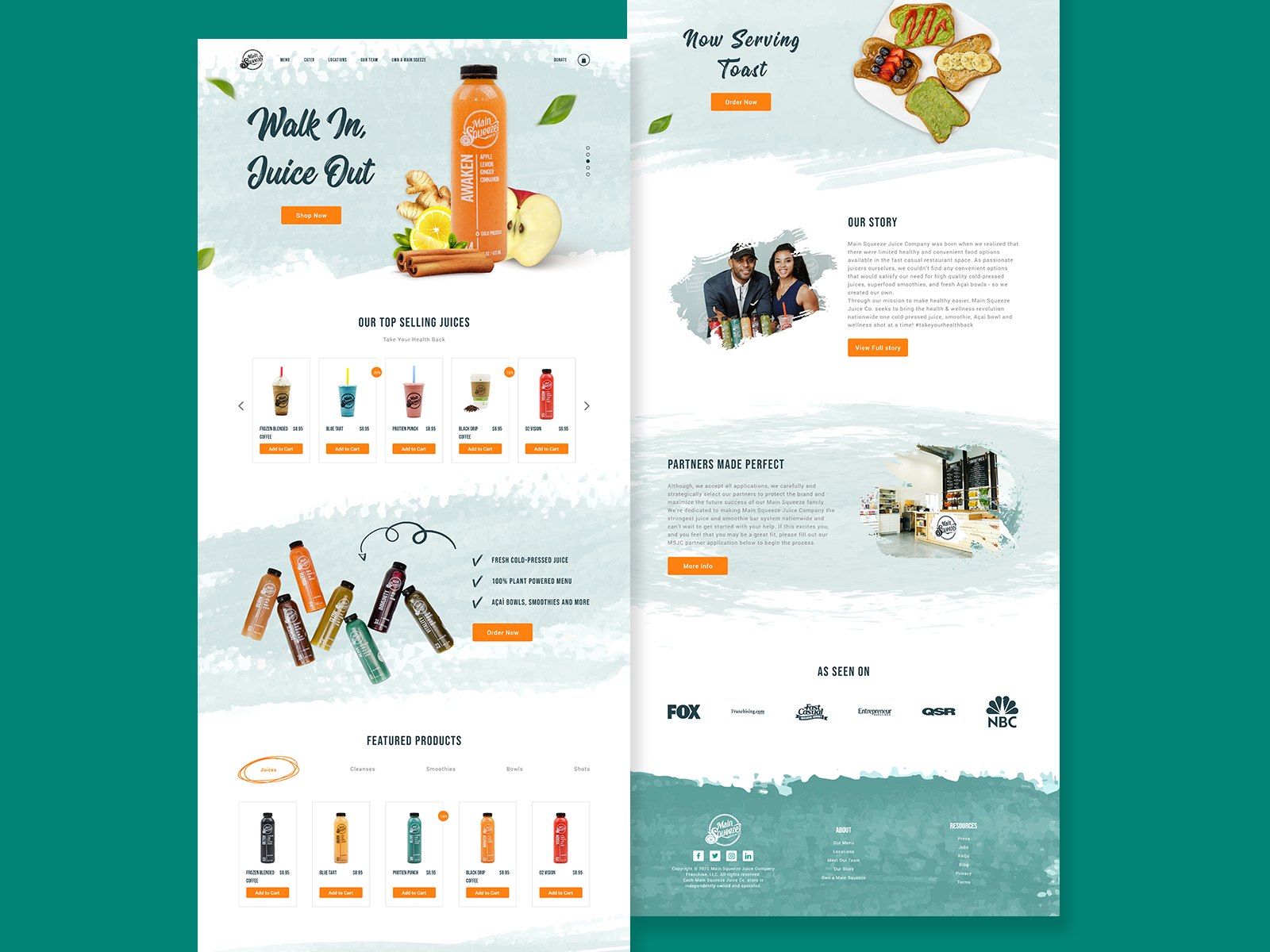 juice bar ebsite design by yomna magdy on Dribbble