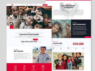 Charity Website design minimal typography ui ui design uidesign uiux web web design website