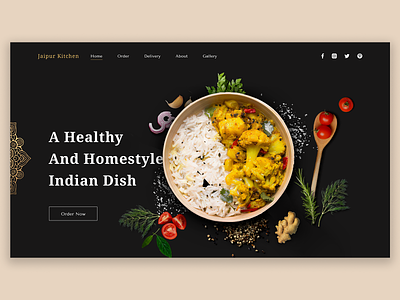 indian homestyle catering website catering colors design food fresh luxury minimal modern natural restaurant stylish typography ui ui design uidesign uiux web web design website xd