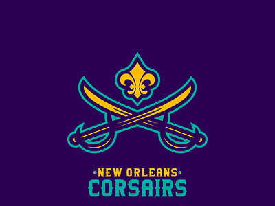 New Orleans Corsairs logo sportsbranding