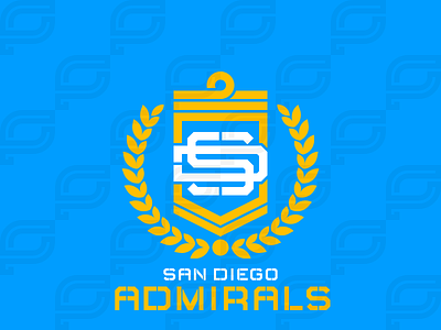 San Diego Admirals branding design iaafproject logo sportsbranding