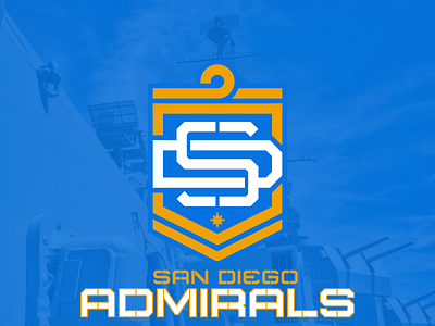 San Diego Admirals branding design graphic design logo logo badge nafaproject san diego sportsbranding