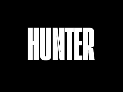 Hunter lettering logotype type