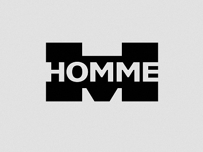 Homme lettering logotype type