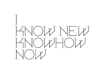 Knowhow lettering print simple type