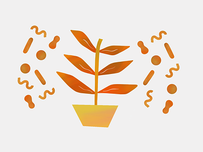 The Power of Plants color design illustration orange plant