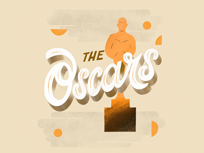 The Oscars brush design geometry illustration lettering vector