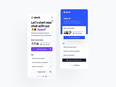 Blue: Live Chat Themes app blue chat clean design live live chat livechat message mobile mobile app product product design purple responsive ui ux