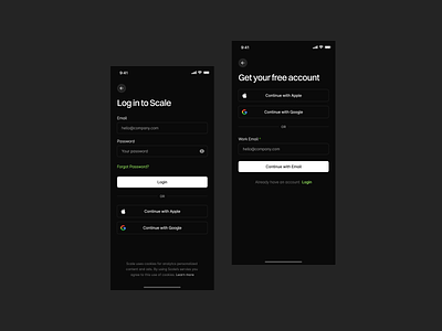 Mobile App - Login & Signup