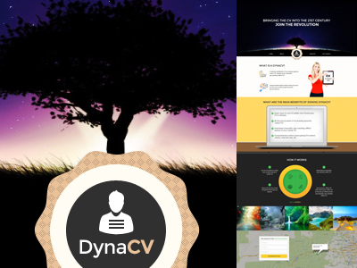 DynaCV cv dynavc flat design one page portfolio web design