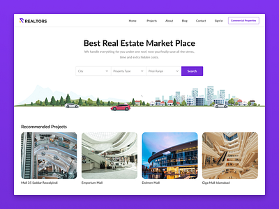 Realtors Landing Page landing page property property listings proptech realestate web webdesign