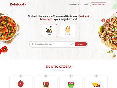 Online Food and Grocery delivery design food online grocery store online delivary photoshop ux web