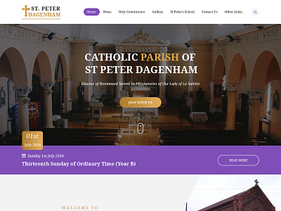 Church homepage Design
