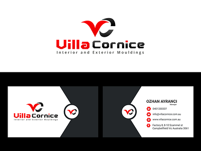 Villa Cornice Logo & Business Card branding business card business card design business card mockups design icon illustration logo mockup photoshop typography ui ux vector web