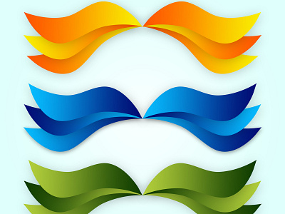 Colorfull wave branding design icon illustration logo mockup photoshop typography ui ux vector web