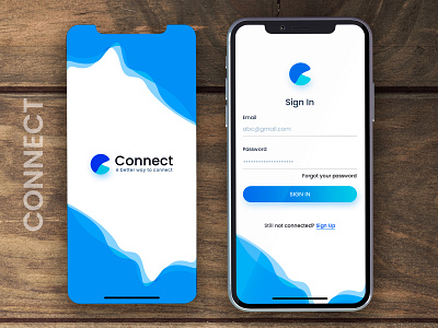 Connect App animation app app icon app screens branding design flat graphics icon illustration logo mockup photoshop typography ui usability ux vector web website