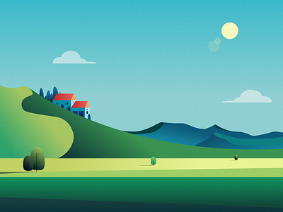 Rolling Hills Illustration