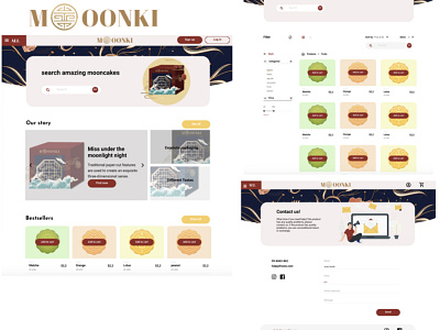 moon cake webside logo uidesign webdesign