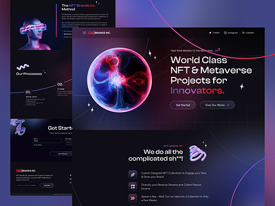 NFT & Metaverse Landing page 🌈